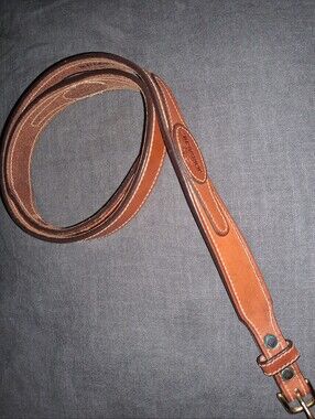 Jordache Brown Leather Belt with Contrast Stitching